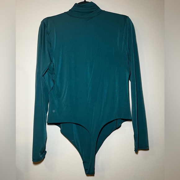 Lululemon Athletica Teal Long Sleeve Classic Night Out Turtleneck Bodysuit XL - Picture 11 of 14